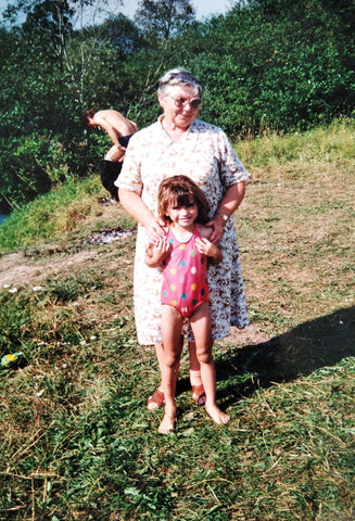 sentimental image Baiba with her grandmother