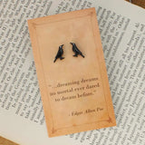 Edgar Allan Poe Quote Earrings