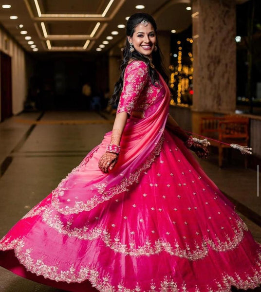 pink lehenga