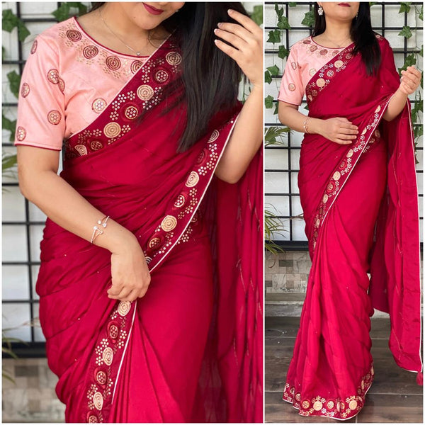 crape silk saree