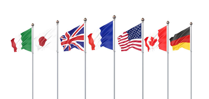 G7 summit flags