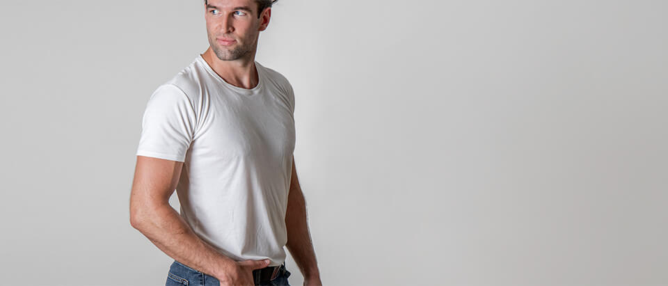 Male model in Christopher J. Apparel Shirt