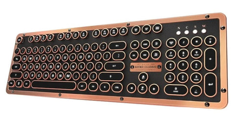 Azio Wireless Retro Classic Keyboard - Artisan