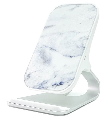 Oscar White Marble Fast Wireless Charging Stand