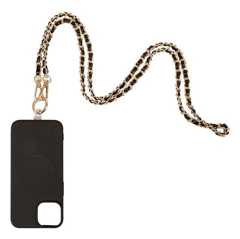 Oscar Chain Phone Lanyard with Leather