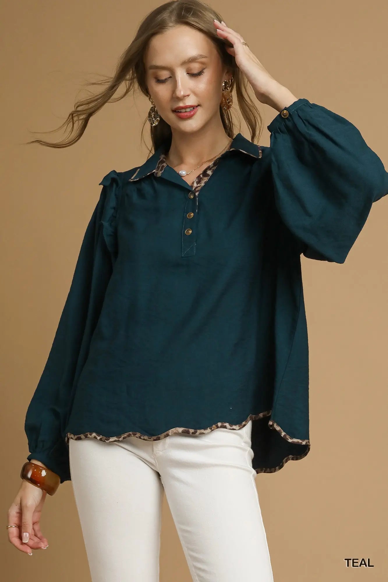 Tilly Teal Blouse