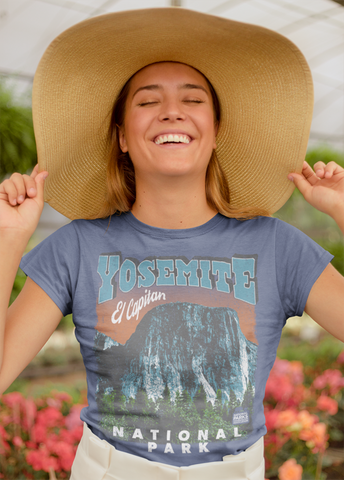 Wholesale Yosemite El Capitan National Park T-Shirt on model