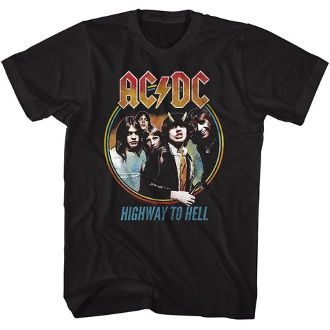Wholesale AC/DC Highway to Hell Tricolor T-Shirt