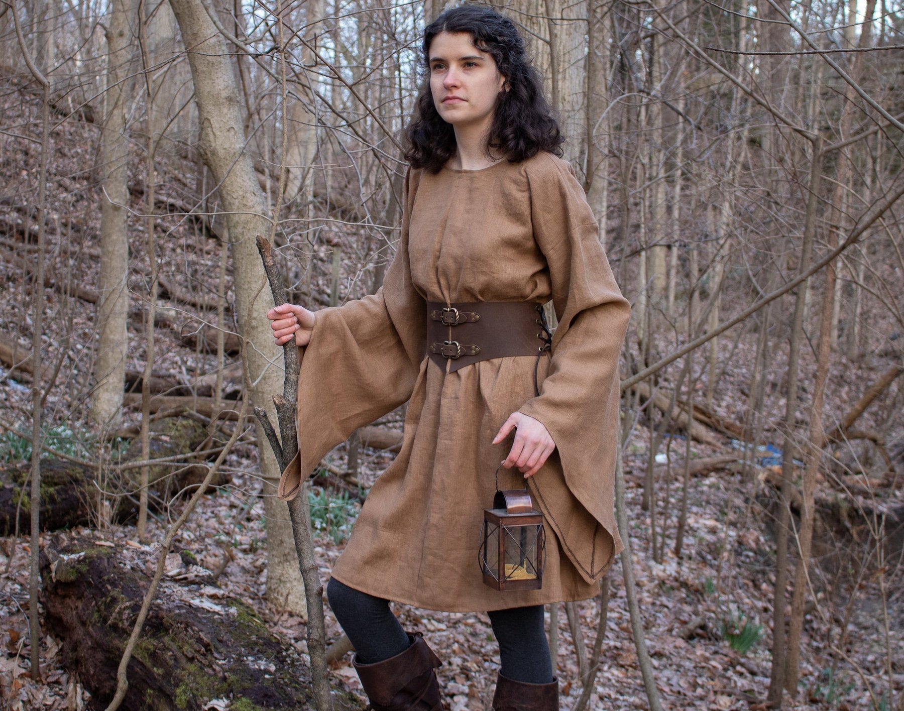 Bell Sleeve Linen Tunic – Folk Of The Wood