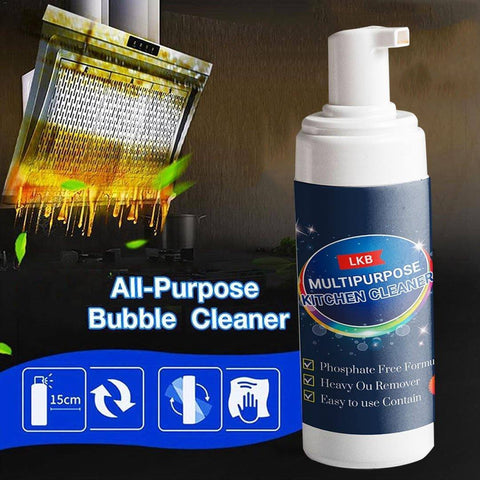 All-Purpose Bubble Cleaner Foam Spray, Kitchen Bubble Cleaner Spray,  Foaming Heavy Oil Cleaner Remover Powerful Stain Remover, All Purpose  Rinse-free