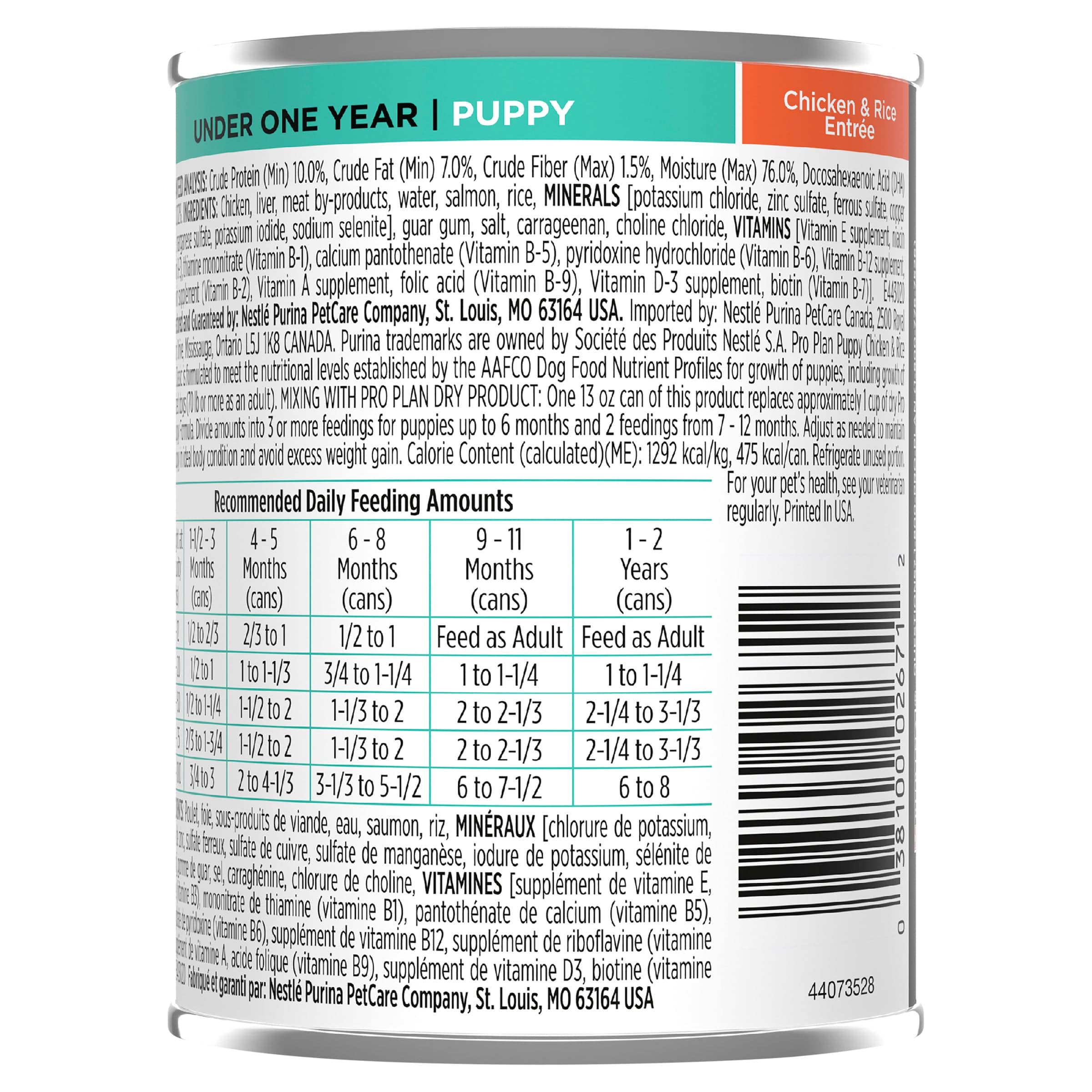 purina pro plan puppy wet food