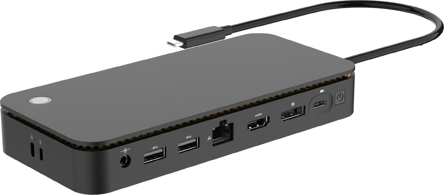 NÖRDIC 1-12 USB-C kahden näytön telakointiasema 1xHDMI 1xDP 2xUSB-C 4xUSB-A 1xPD100W 1xRJ45 1xSD 1xMicroSD-paikka Kensington-lukolle Thunderbolt 4