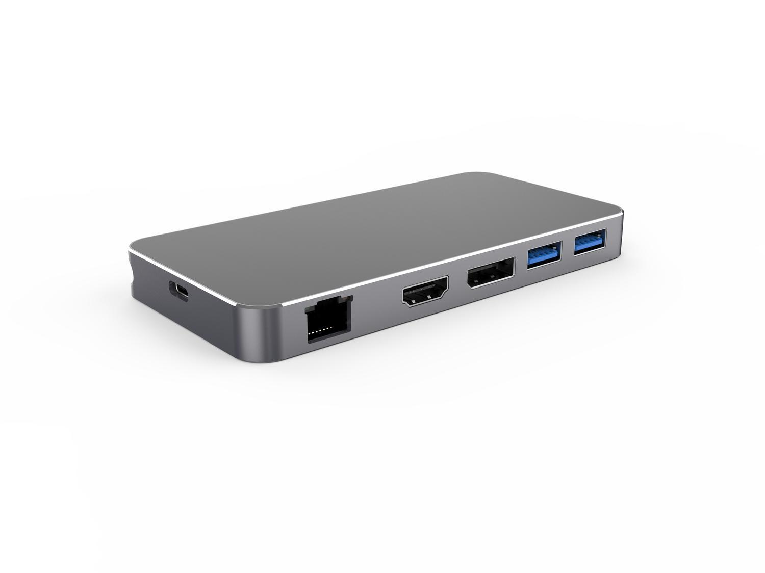 NÖRDIC 1–7 USB-C-telakointiasema kahdelle näytölle 1xHDMI 1x DP 8K30Hz 4K120Hz PD3.0 100W 2xUSB-A 1xUSB-C 1xRJ45 Giga Macbook M1 & M2