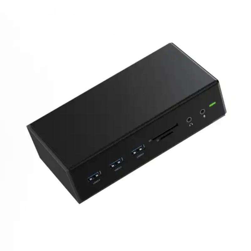 NÖRDIC 1 to 15 DisplayLink Docking Station 2xHDMI 1xVGA 1xRJ45 3xUSB3.0 2xUSB2.0 1xSD 1xMini SD kortläsare PD100W 2xAudio