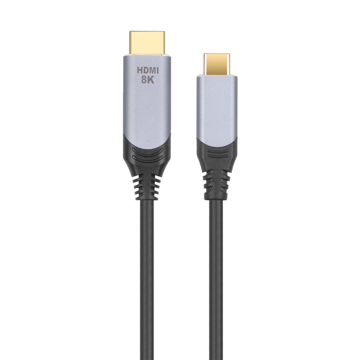 NÖRDIC 3m kaapeli USB-C HDMI 2.1 8K30Hz 4K120Hz 48Gbps HDR Yhteensopiva Thunderbolt 3 ja 4 kanssa