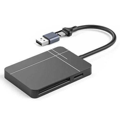 NÖRDIC 4 in 1 USB-A/C-kortinlukija SD/MicroSD/CF/TF/MS 5Gbps UHS-II 1TB
