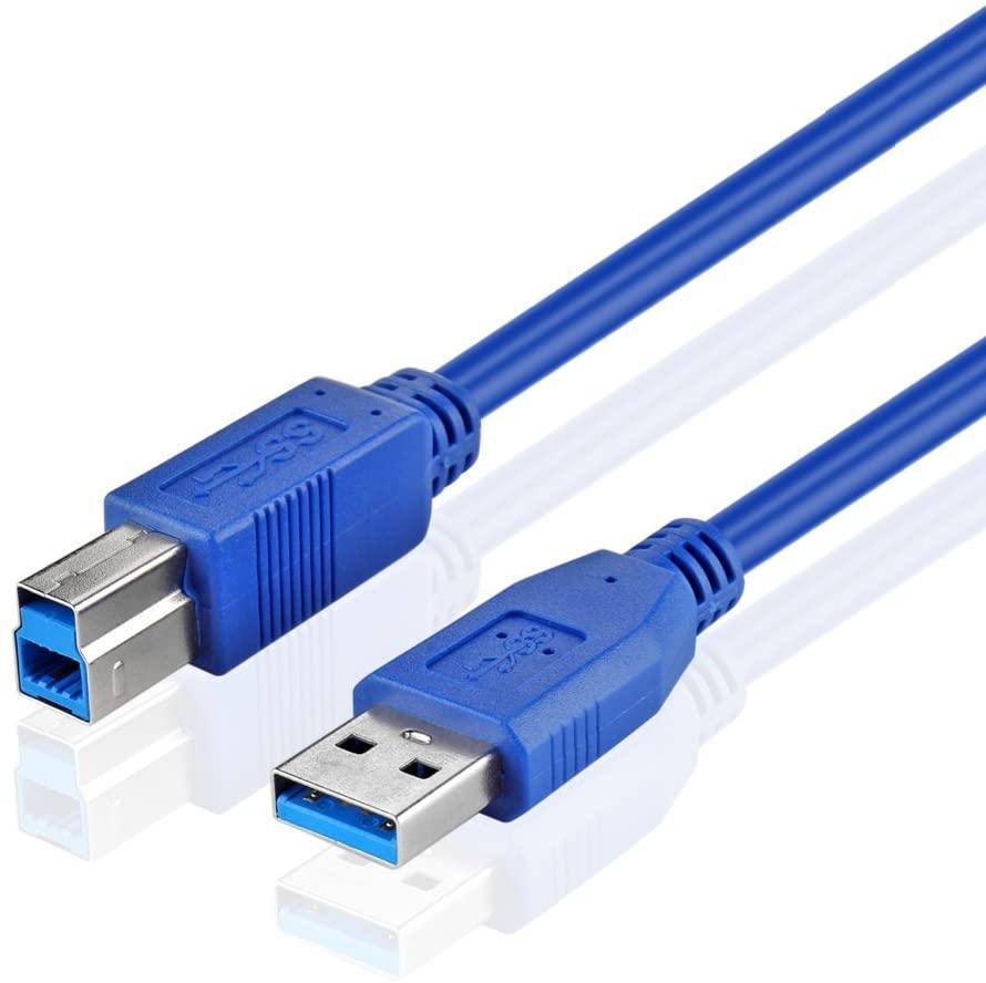 NÖRDIC USB 3.1 -kaapeli USB A–USB B 18 m sininen USB-tulostinkaapeli