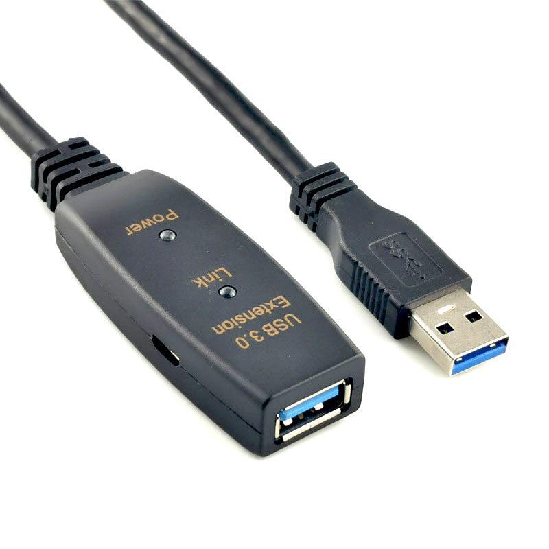 NÖRDIC aktiivinen 10 m USB3.1 jatkojohto 5 Gb/s laajennus USB A uros–naaras laitteilla Xbox PS5 Oculus tulostin skanneri Playstation VR