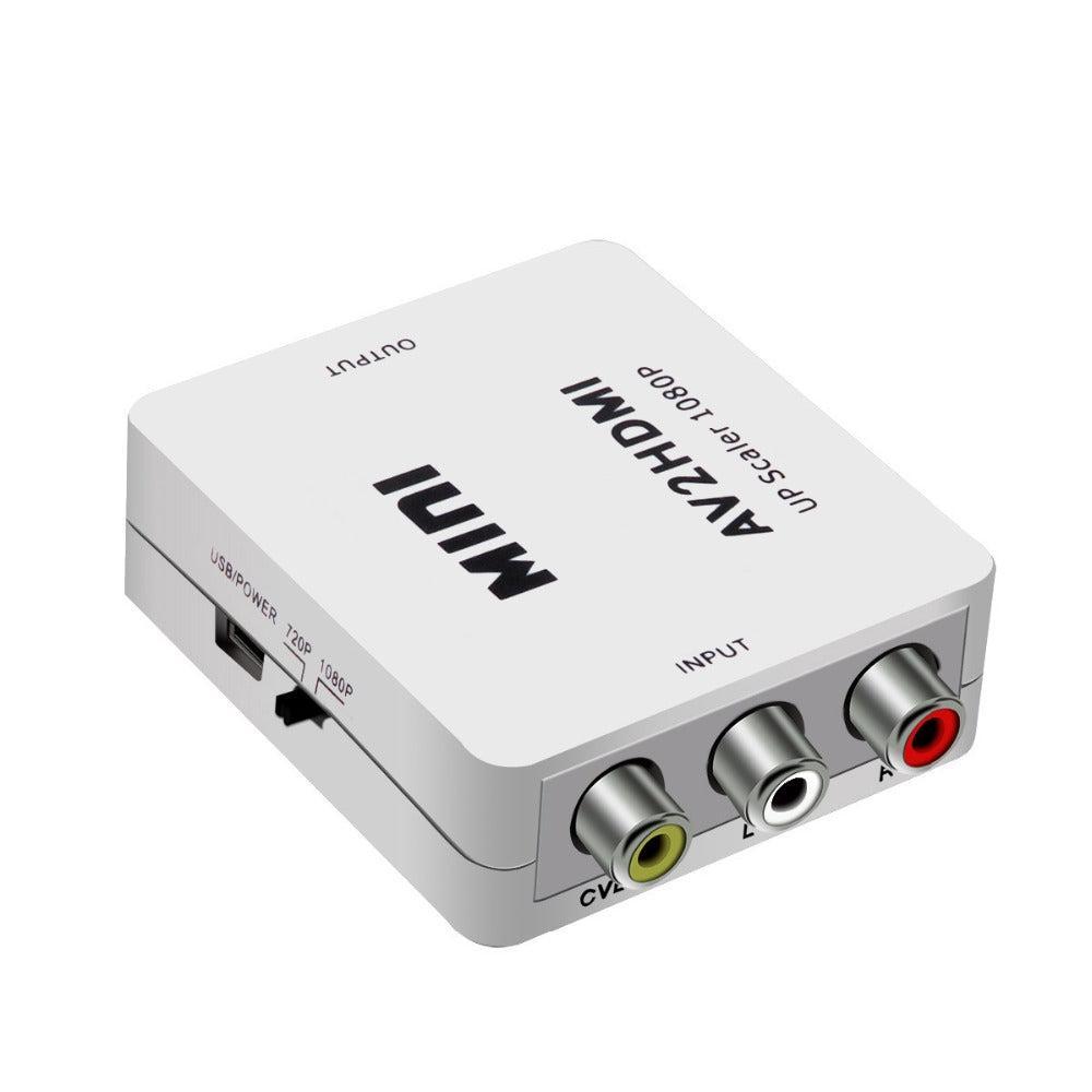 NÖRDIC komposiittivideo AV–HDMI-sovitin 3x RCA AV ja CVBS-muunnin 1080p 60 Hz, PAL ja NTSC