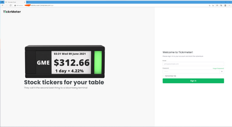 TickrMeter interface