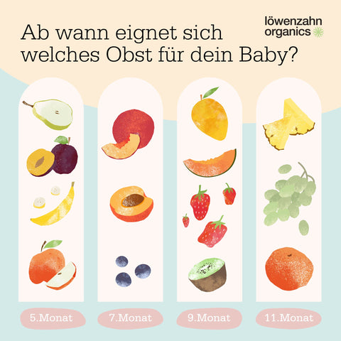 Ab wann eignet sich welches Obst für Babys