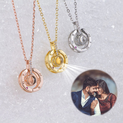 projection photo necklace