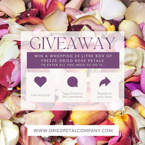 Giveaway - 24 Litre Box Freeze-Dried Rose Petals