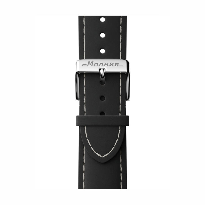 BLACK GENUINE LEATHER NUBUCK BAND 22 Mm