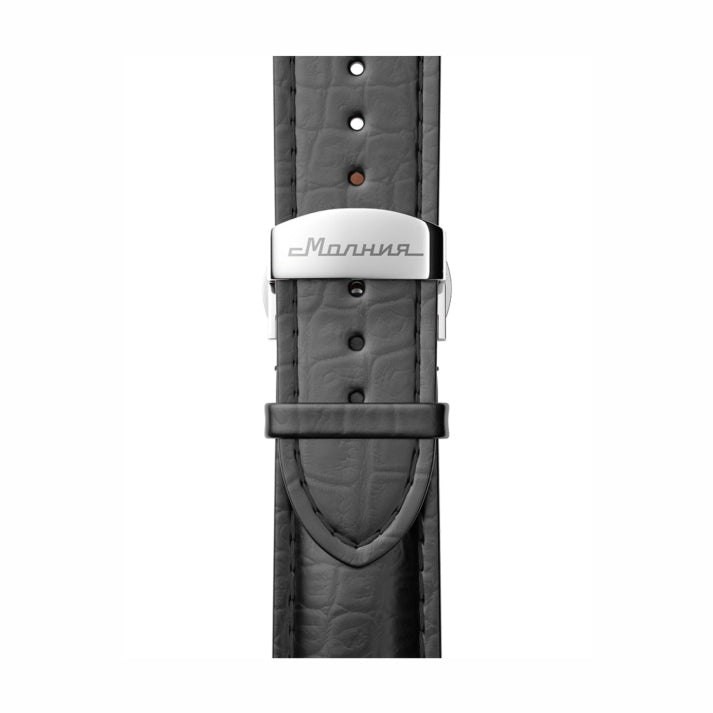 BLACK GENUINE LEATHER CROCODILE PATTERN BAND 22 Mm