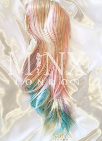 Rainbow Wig, Lace Front Wig