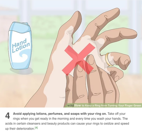 stop ring finger going green