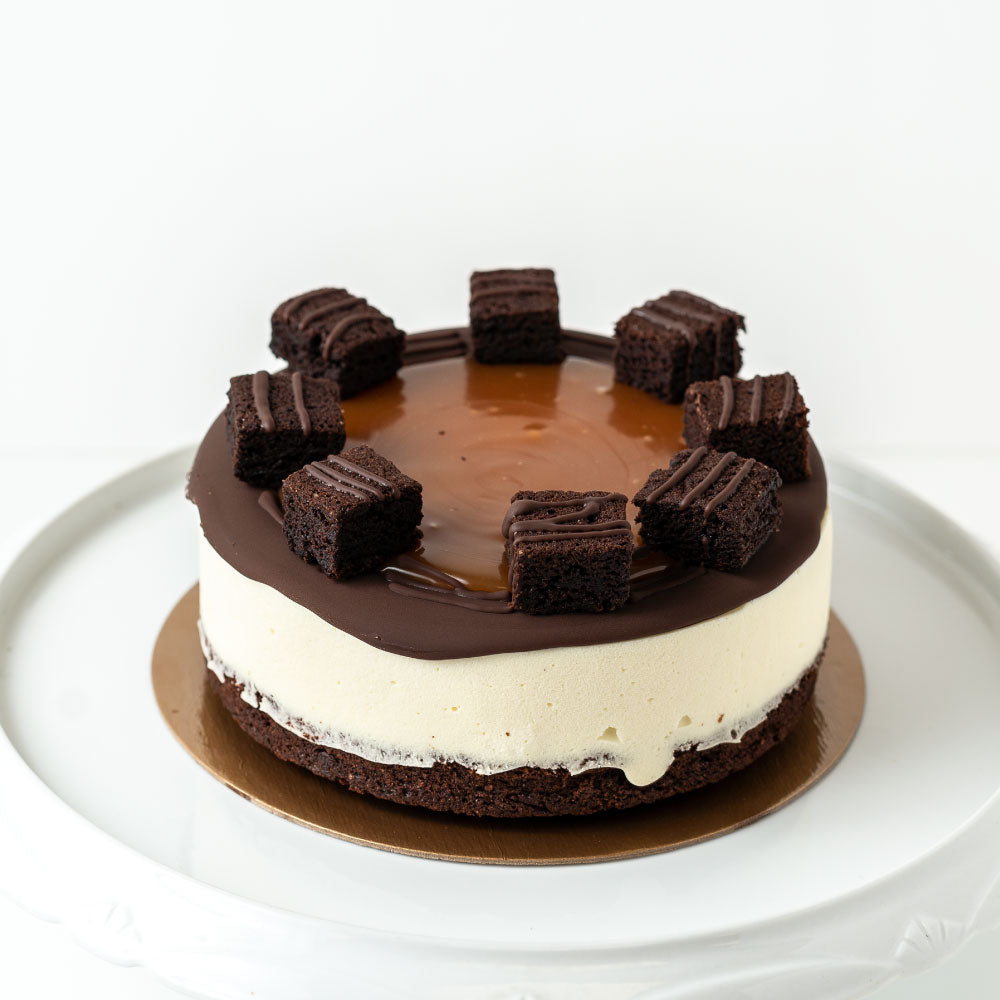 Caramel Brownie Cake – Susie Sans Gluten