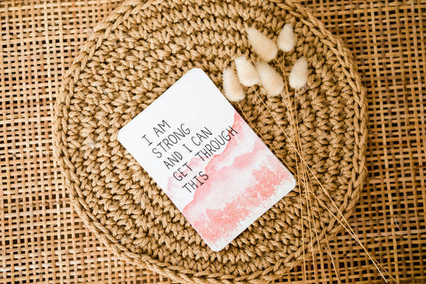 i am strong and i can get through this affirmation card for stress and anxiety