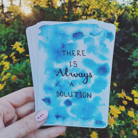 kids affirmation card. there is always a solution