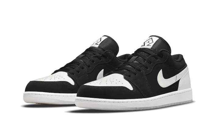 black and white low jordans