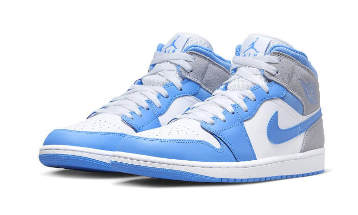 blue air jordans mid