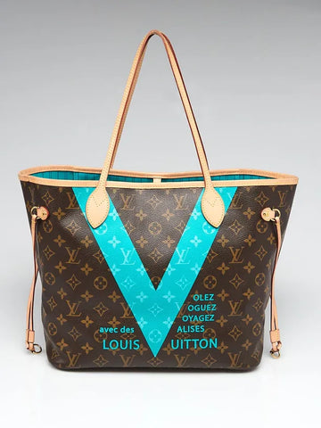 Louis Vuitton Turquoise Monogram V Neverfull