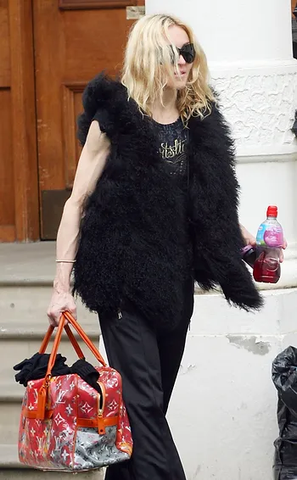 Madonna with Louis Vuitton limited Kalahari GM Bag