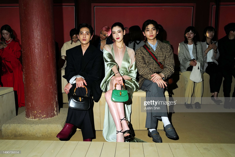 Jun Shison, Ayaka Miyoshi and Fumiya Takahashi attending the show