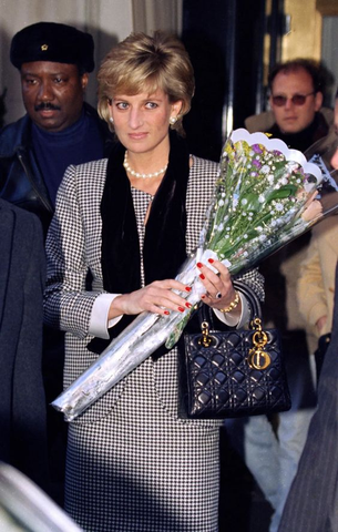 Lady Diana with a Black Pattent Lady Dior Calfskin