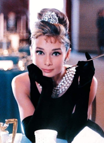 Audrey Hepburn at Blue Box Cafe