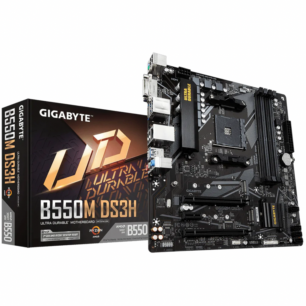 Gigabyte B550M DS3H AMD B550 Socket AM4 micro ATX