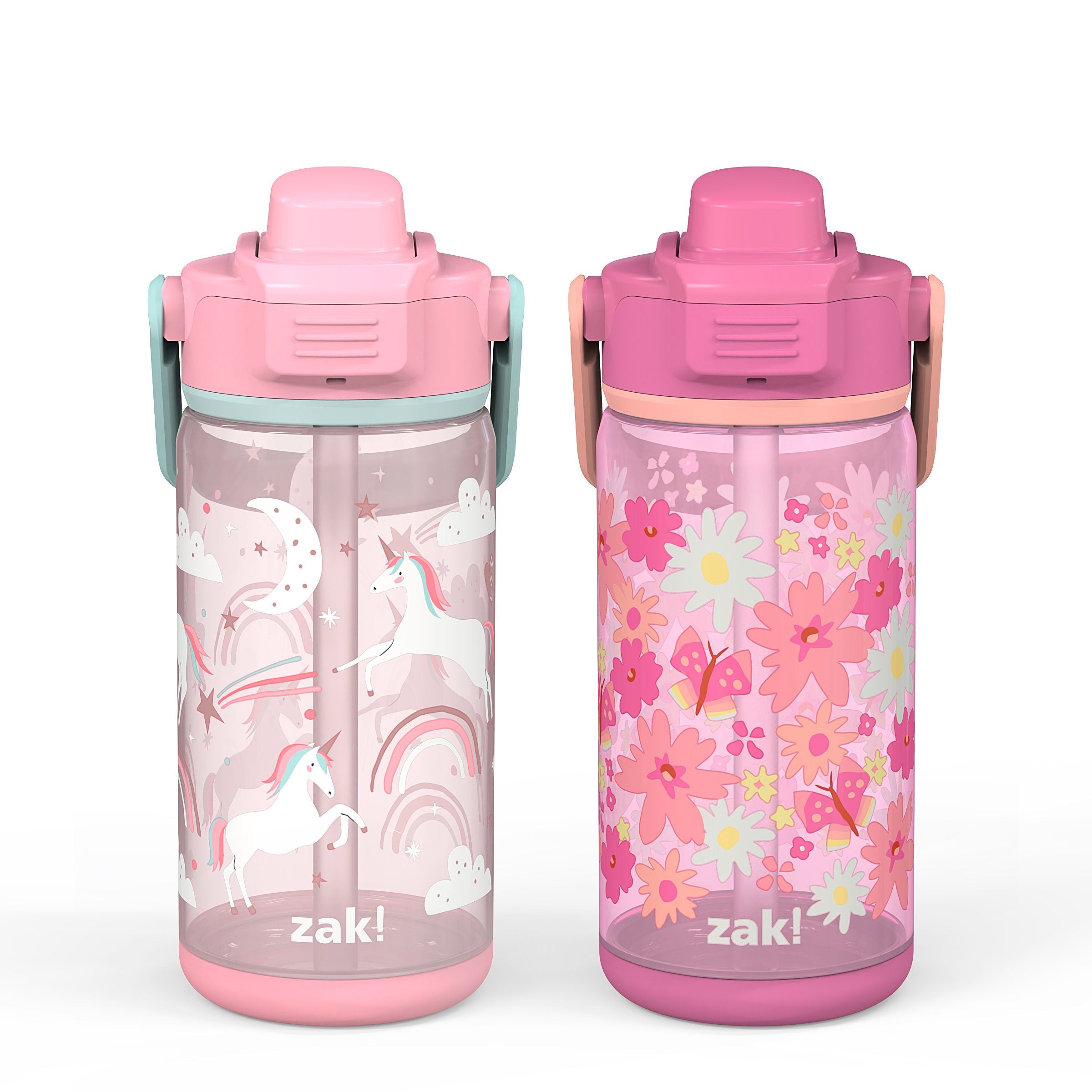  Disney Princess Water Bottle Bundle - 2pc Disney Princess Cup  Set with 2 16.5 Ounce Sullivan Water Bottles, Stickers and More