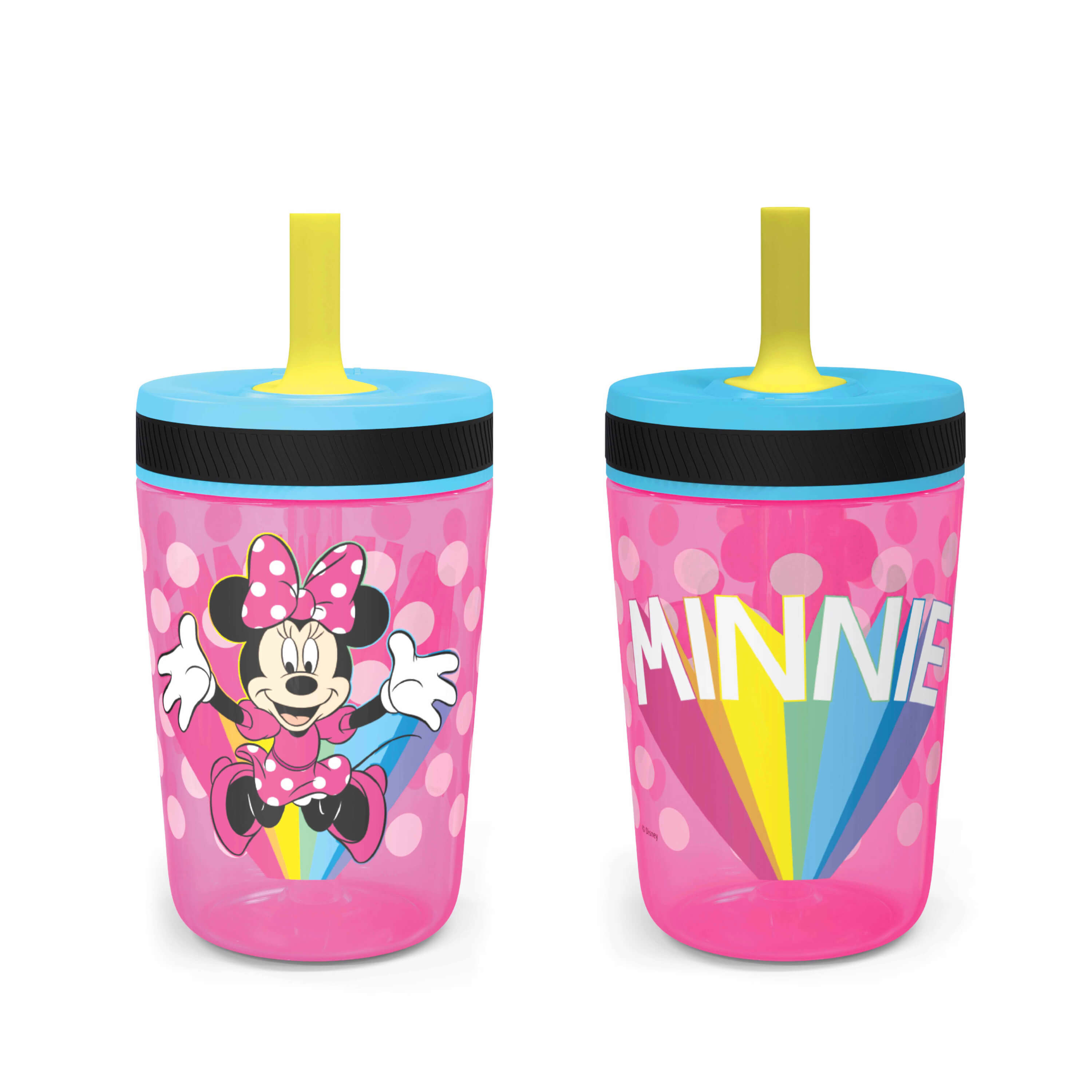 Zak Designs Unicorn Kelso Tumbler Set, Leak-Proof Screw-On Lid with Straw, Bundle for Kids Includes Plastic and Stainless Steel Cups with Bonus