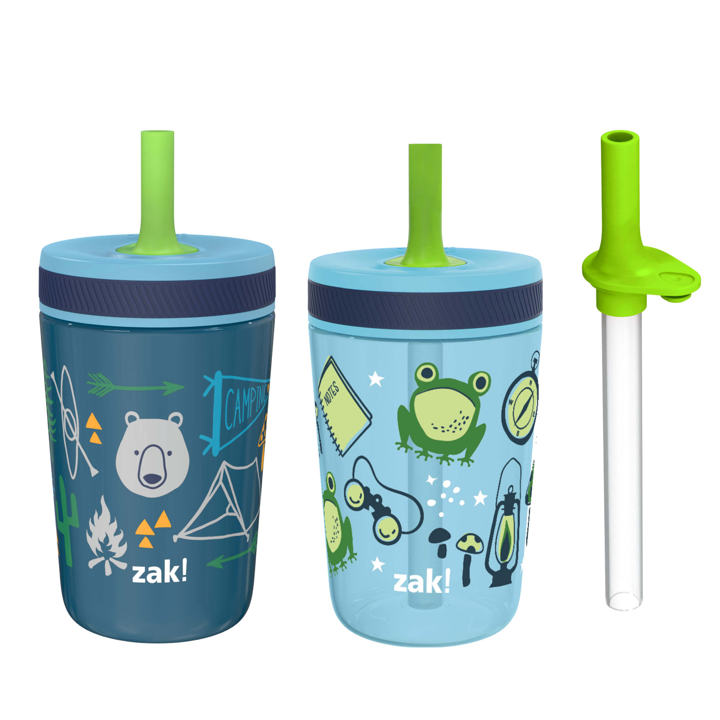 Zak Designs Disney Lilo and Stitch Kelso Tumbler Set Leak-Proof Screw-On  Lid with Straw Bundle for Kids Includes Plastic and Stainless Steel Cups  with Bonus Sipper (3pc Set Non-BPA Stitch) 3 Piece