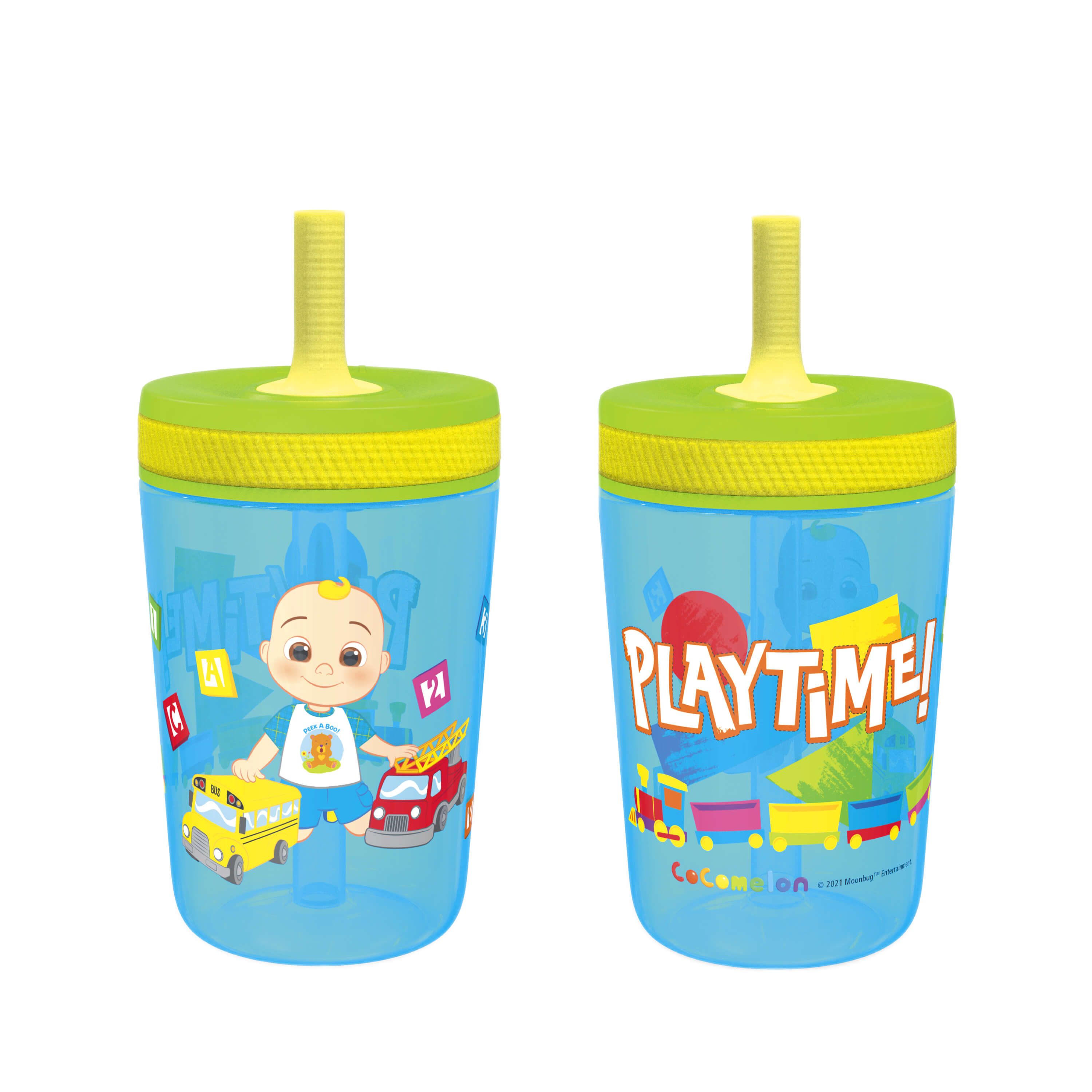 Zak Designs Kelso Toddler Cups For Travel or At Home, 15oz 2-Pack Durable Plastic  Sippy Cups With Leak-Proof Design is Perfect For Kids (DinoRoar, Zaksaurus)  