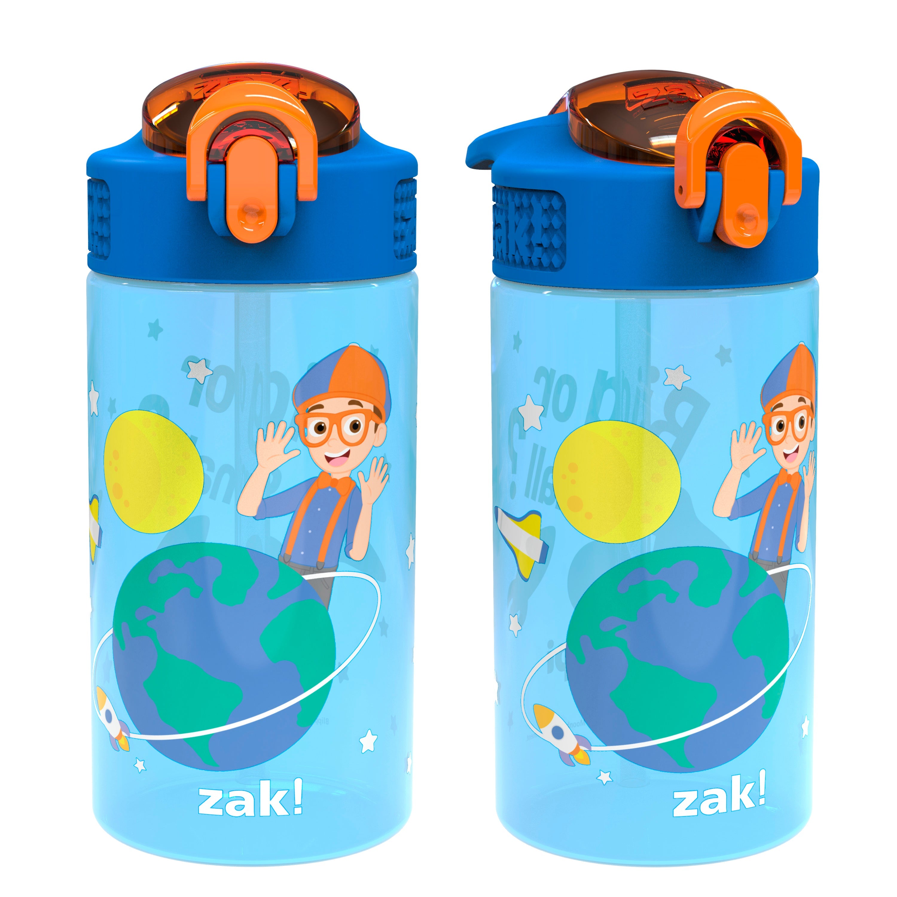 Zak Designs, Inc ZAK Bluey Rock N Sip Snack Canteen Water Bottle with Strap  13oz