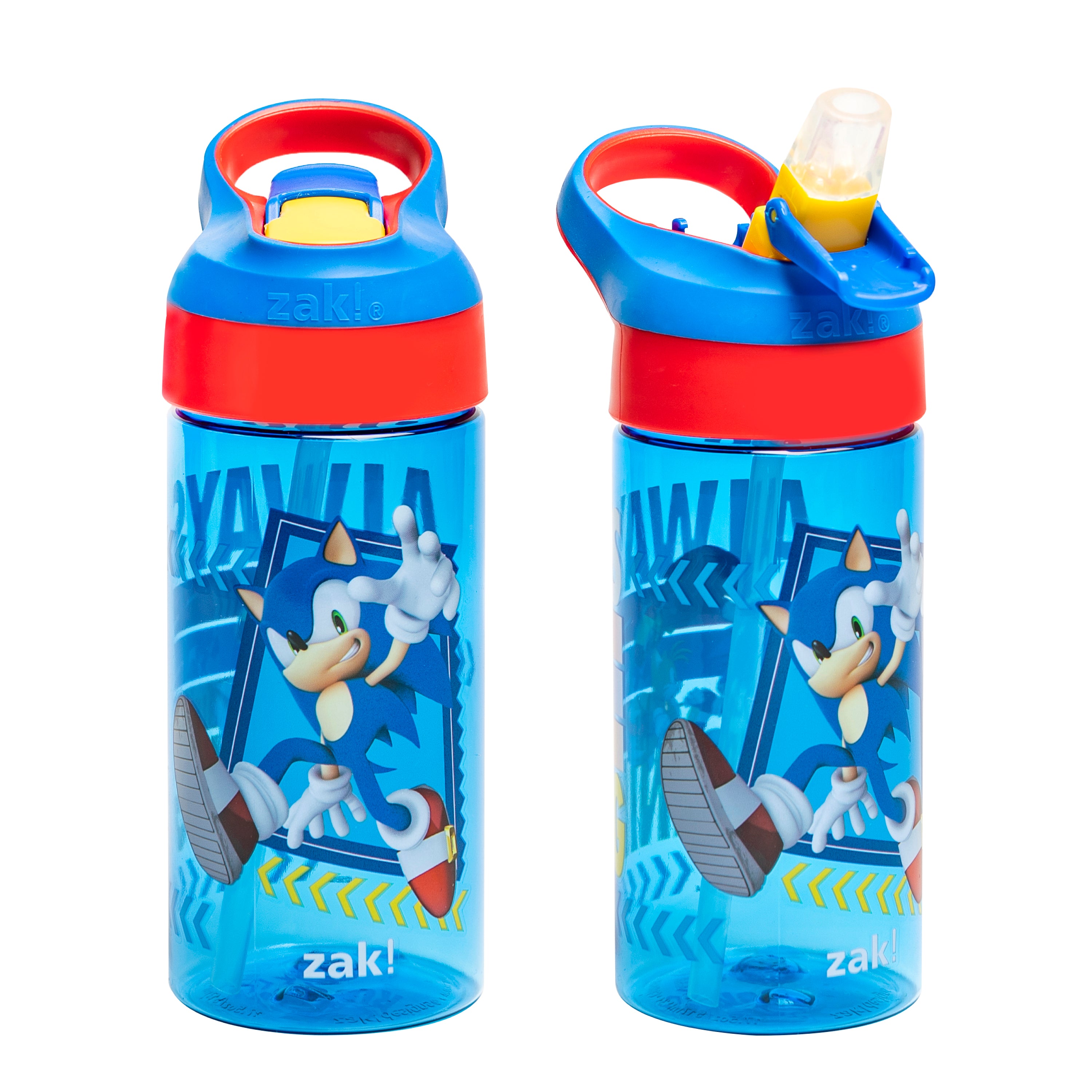 Surfboards and Palm Trees Kids Leak Proof Water Bottles with Push