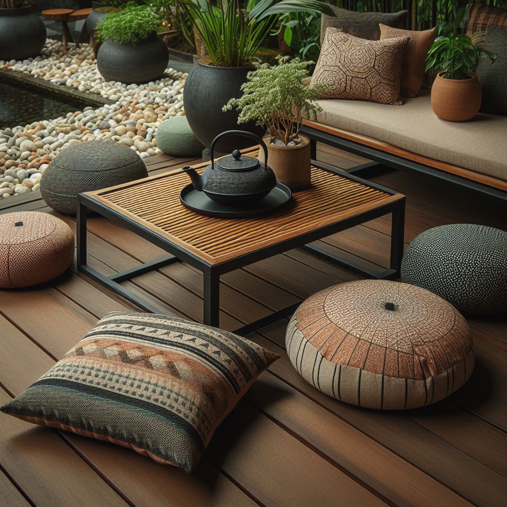 A japandi garden furniture set