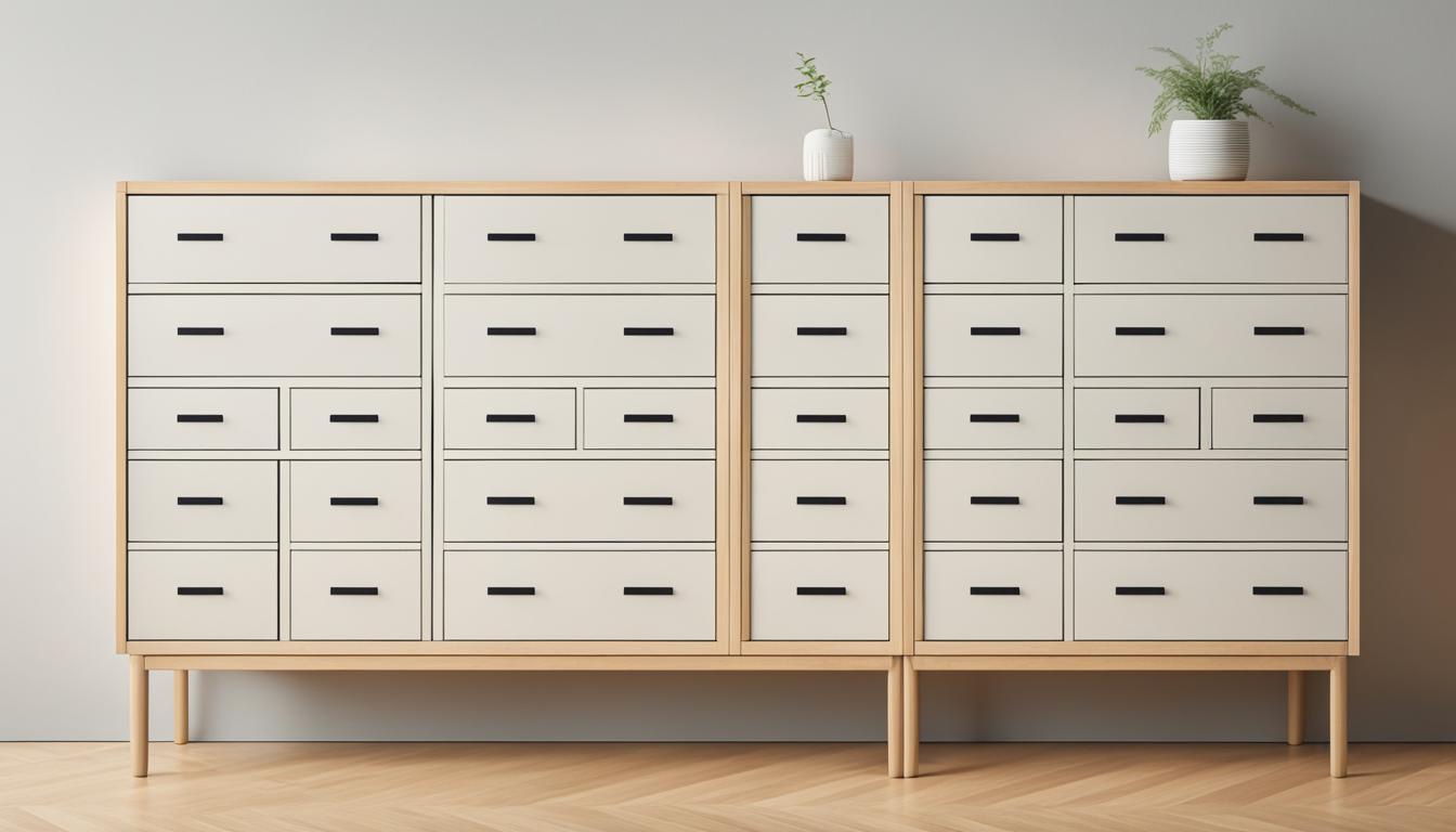 Japandi-inspired filing cabinet
